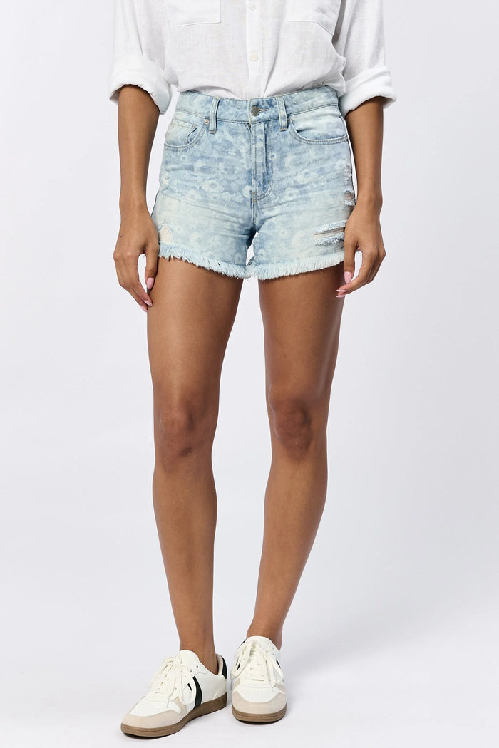 Ivy Denim Short Flora Blue