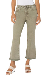 Hannah Crop Flare Mineral Laurel Olive