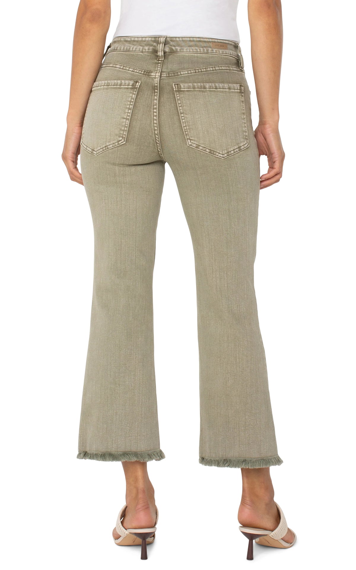Hannah Crop Flare Mineral Laurel Olive