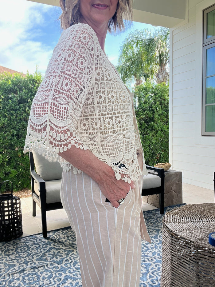 Short Sleeve Lace Bolero