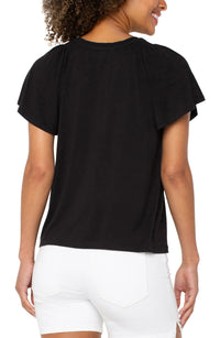Flutter Sleeve Knit Top