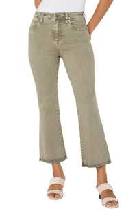 Hannah Crop Flare Mineral Laurel Olive
