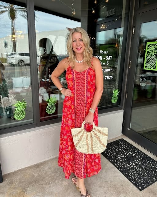 Spaghetti Strap Woven Maxi Dress