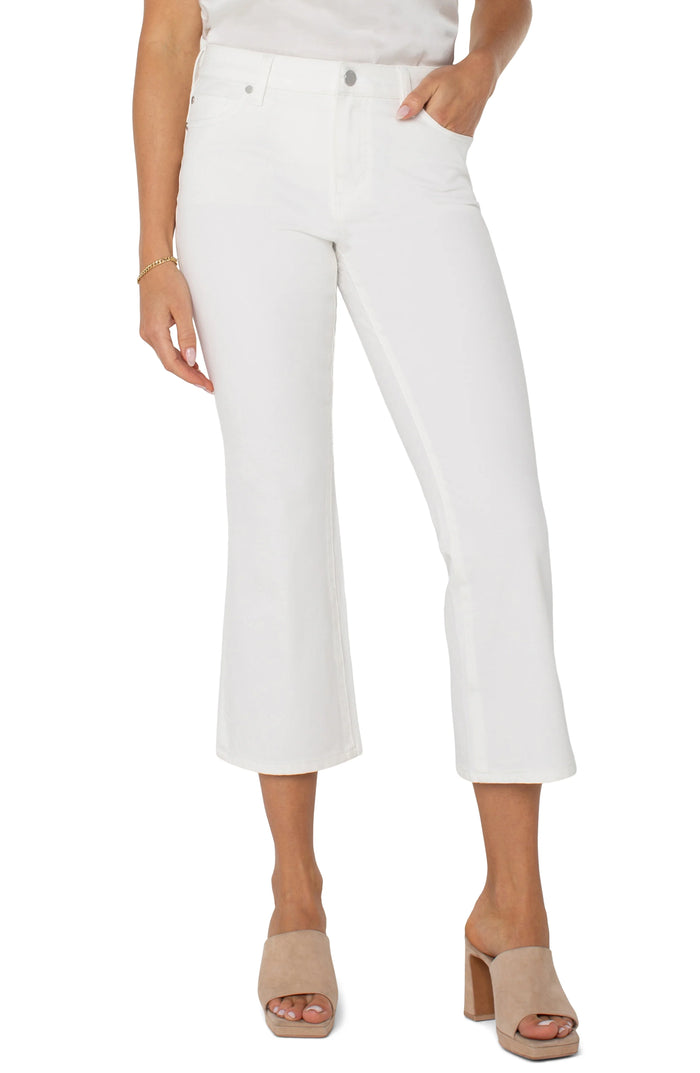 Hannah Crop Flare 100 White