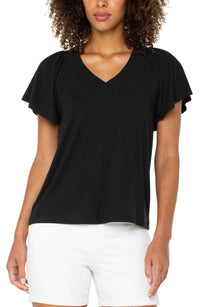 Flutter Sleeve Knit Top
