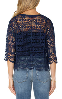 Short Sleeve Lace Bolero