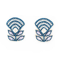 Block Print Flower Earrings
