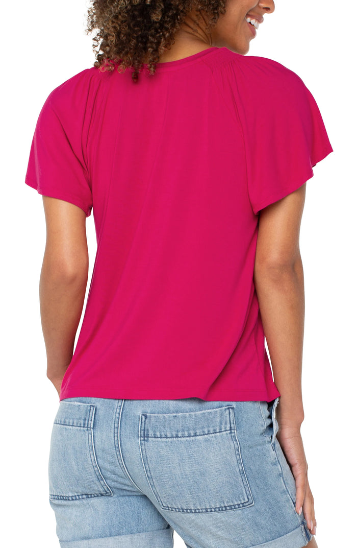 Flutter Sleeve Knit Top