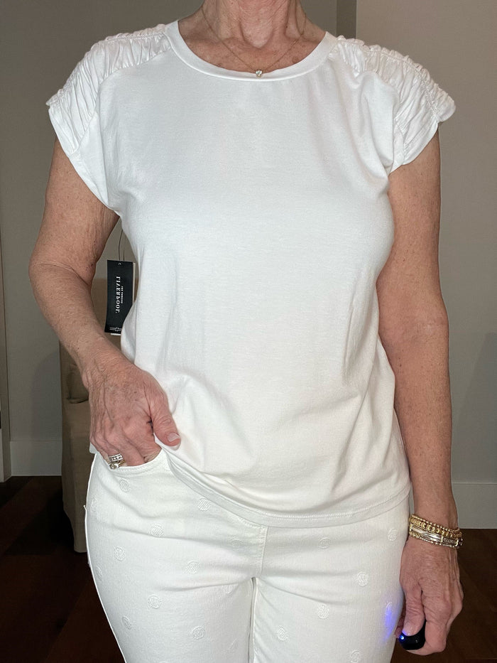 Smocked Shoulder Raglan Knit