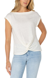 Short Sleeve Boat Nek Top