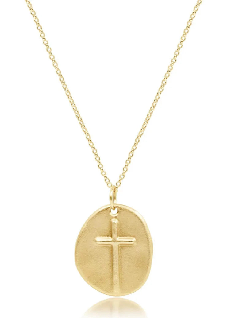 16" Necklace Gold Inspire Charm