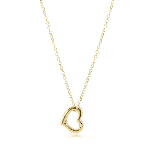 Love Gold Charm - 16" Necklace