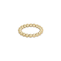 Classic Gold 3mm Bead Ring - size 8