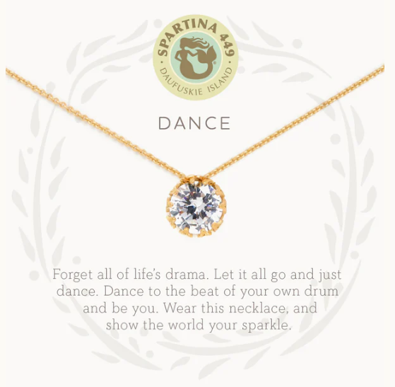 Sea La Vie Dance Gem Necklace Gold