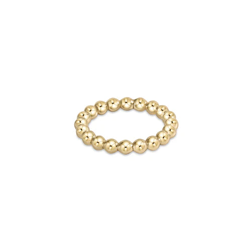 Classic Gold 3mm Bead Ring - size 7