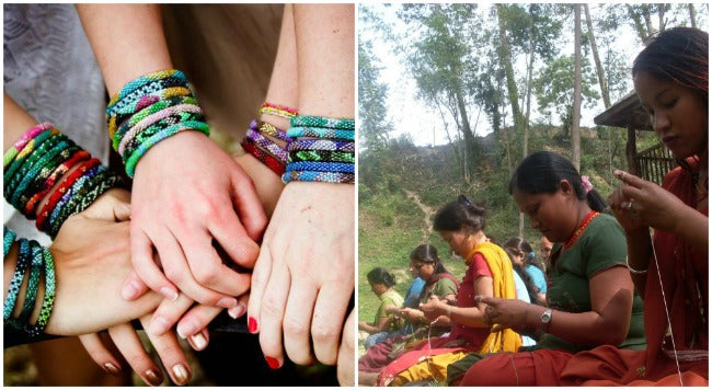 Bracelets made in Nepal