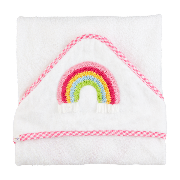 Rainbow Applique Hooded Towel