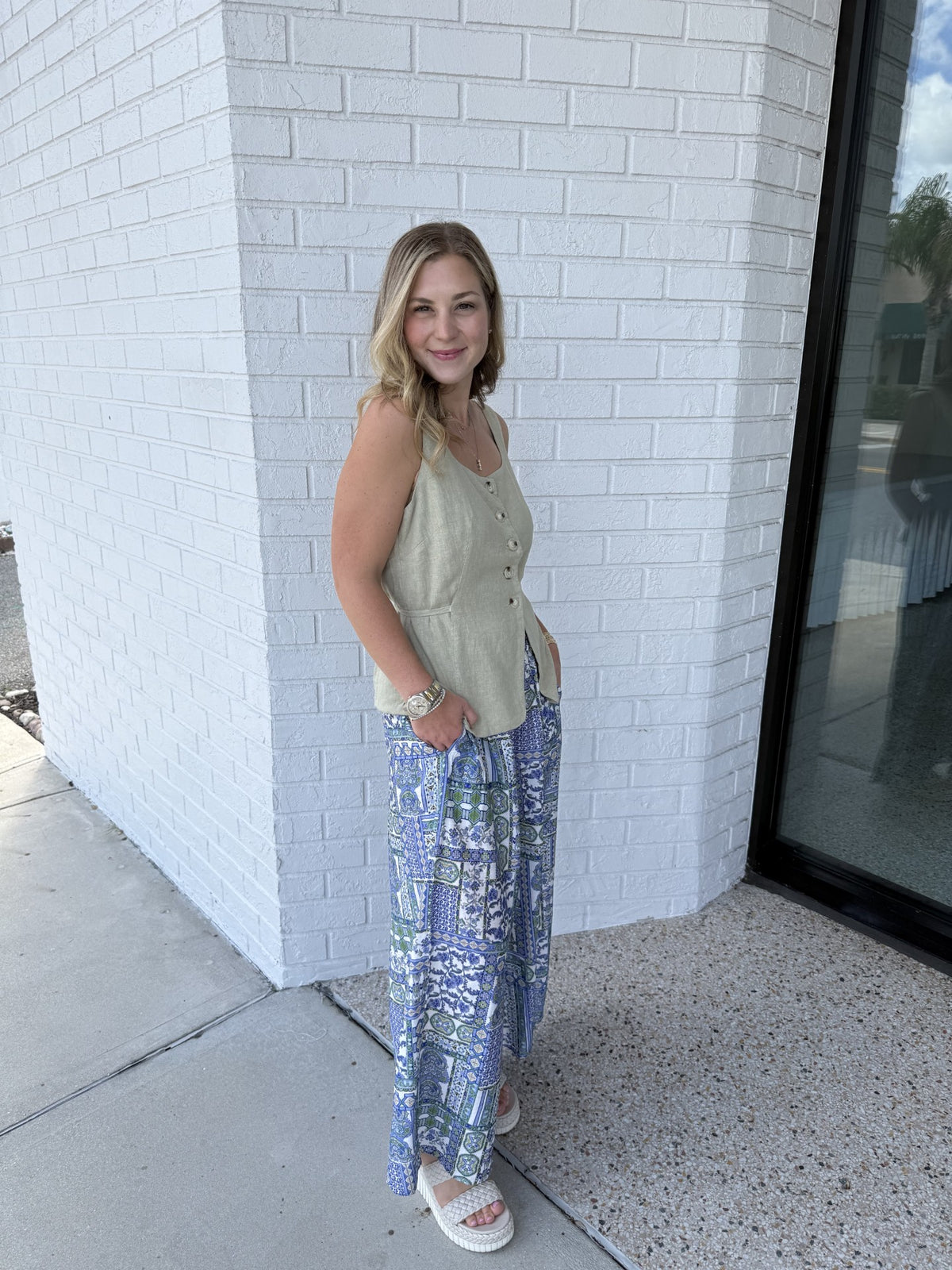 Scarf Print Pants