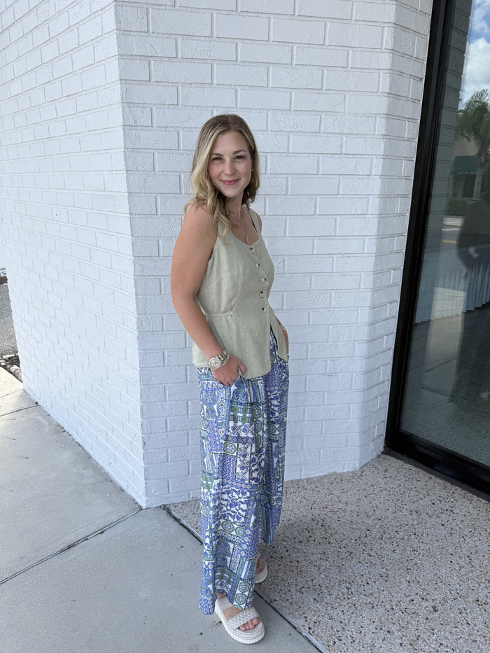 Scarf Print Pants