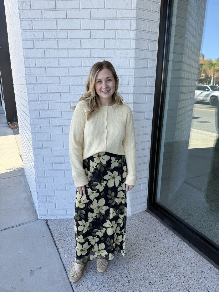 Eda Ren Floral Mesh Maxi Skirt