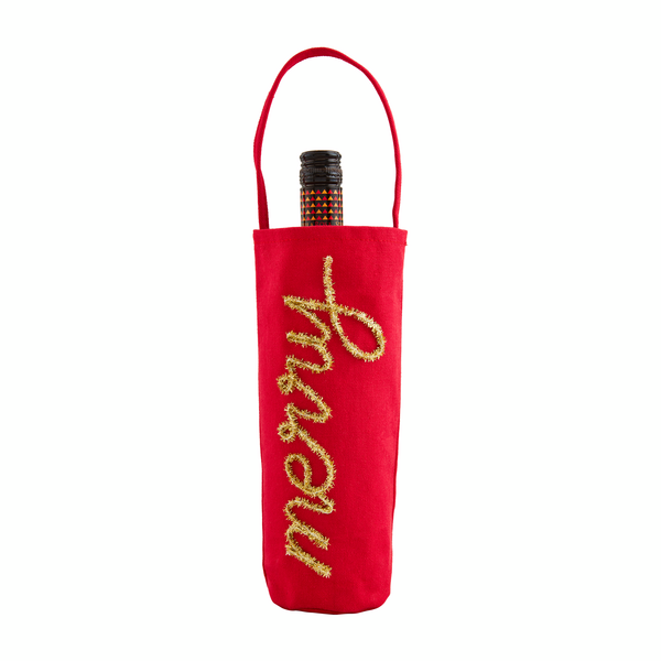 Merry Tinsel Wine Bag