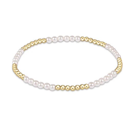 Classic Blissful 2mm Bracelet - 3mm Pearl