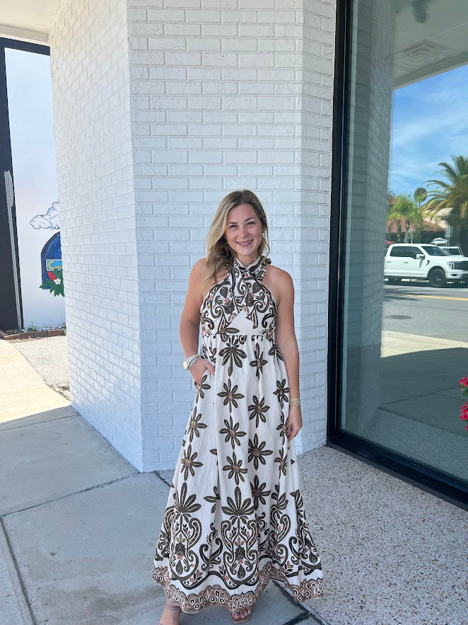 Olive Veil Dress