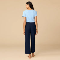 Pointelle Cropped Pant with Lettuce Edge