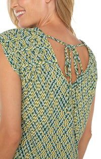 Dolman Tie Back Woven Top