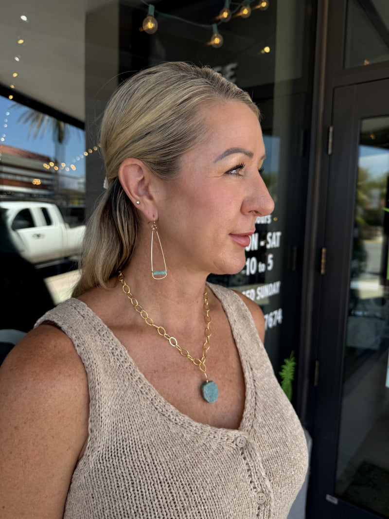 Katie Glass Bead Drop Earrings