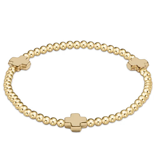 egirl Signature Cross 3mm Bracelet Gold