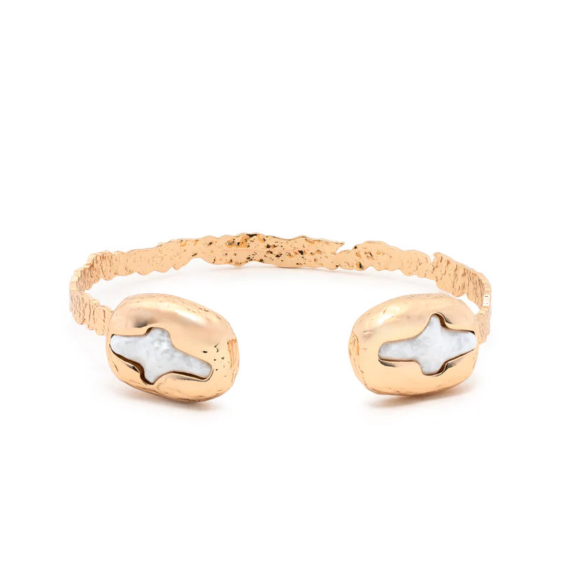 Spencer Hammered Cuff Gold