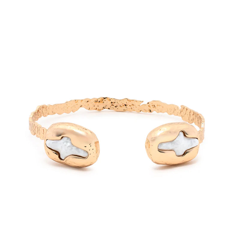 Spencer Hammered Cuff Gold