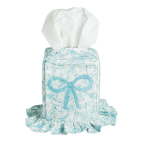Toile Bow Tissue Box Cover