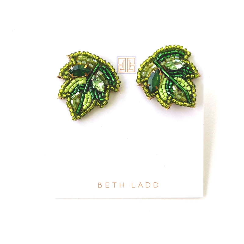 Palm Leaf Mini Studs