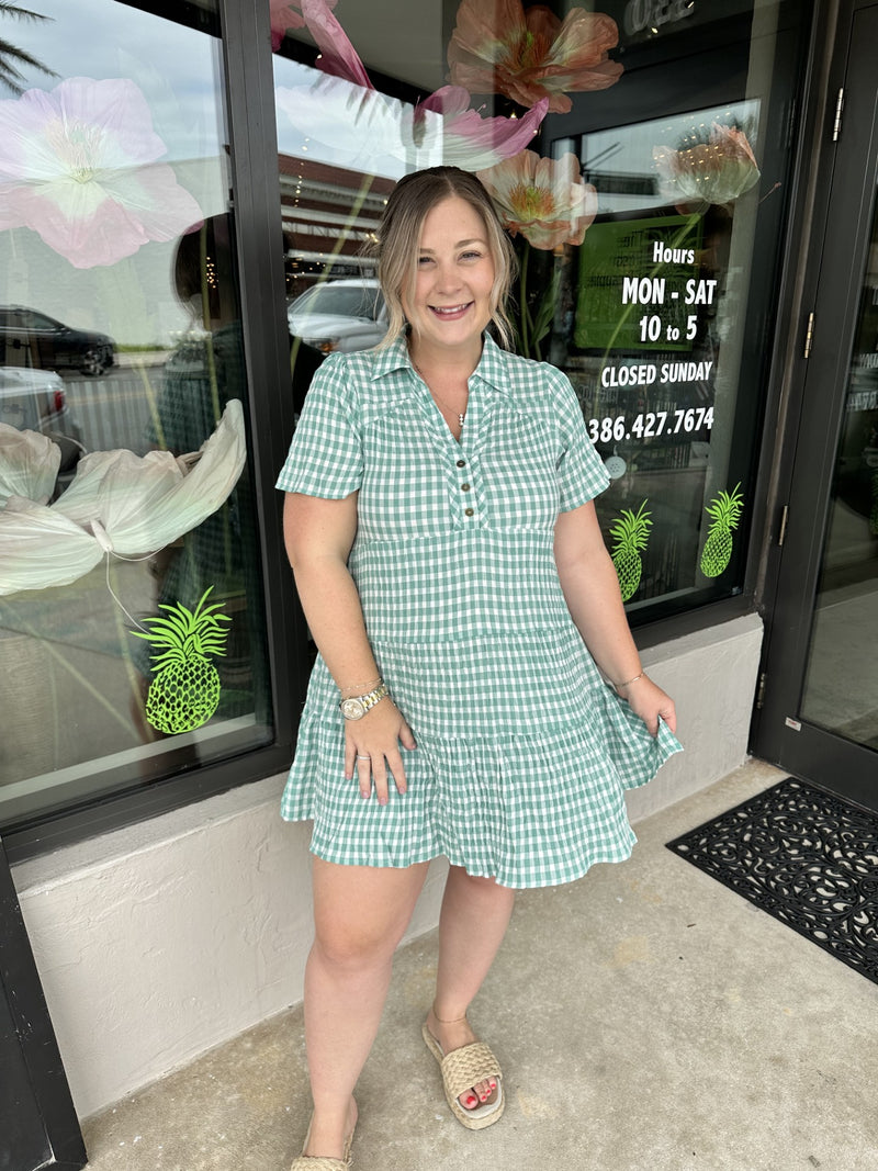 Gingham Glam Dress