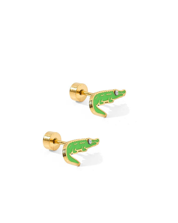 Gator Screwback Earring