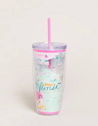 Clear Drink Tumbler 24 oz. Florida