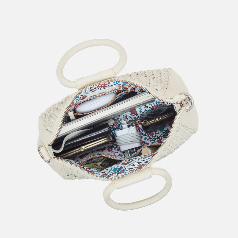 Sheila Medium Satchel White Cap