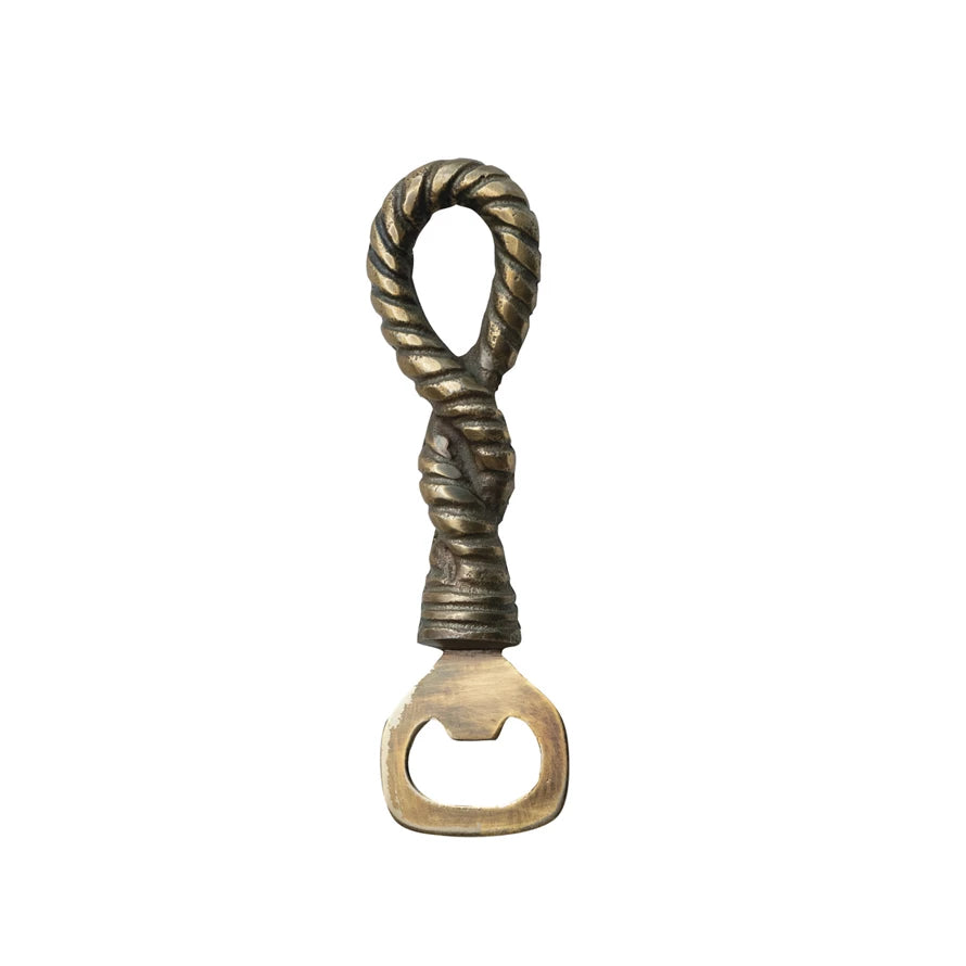 Rope Shaped Bottle Opener Gold