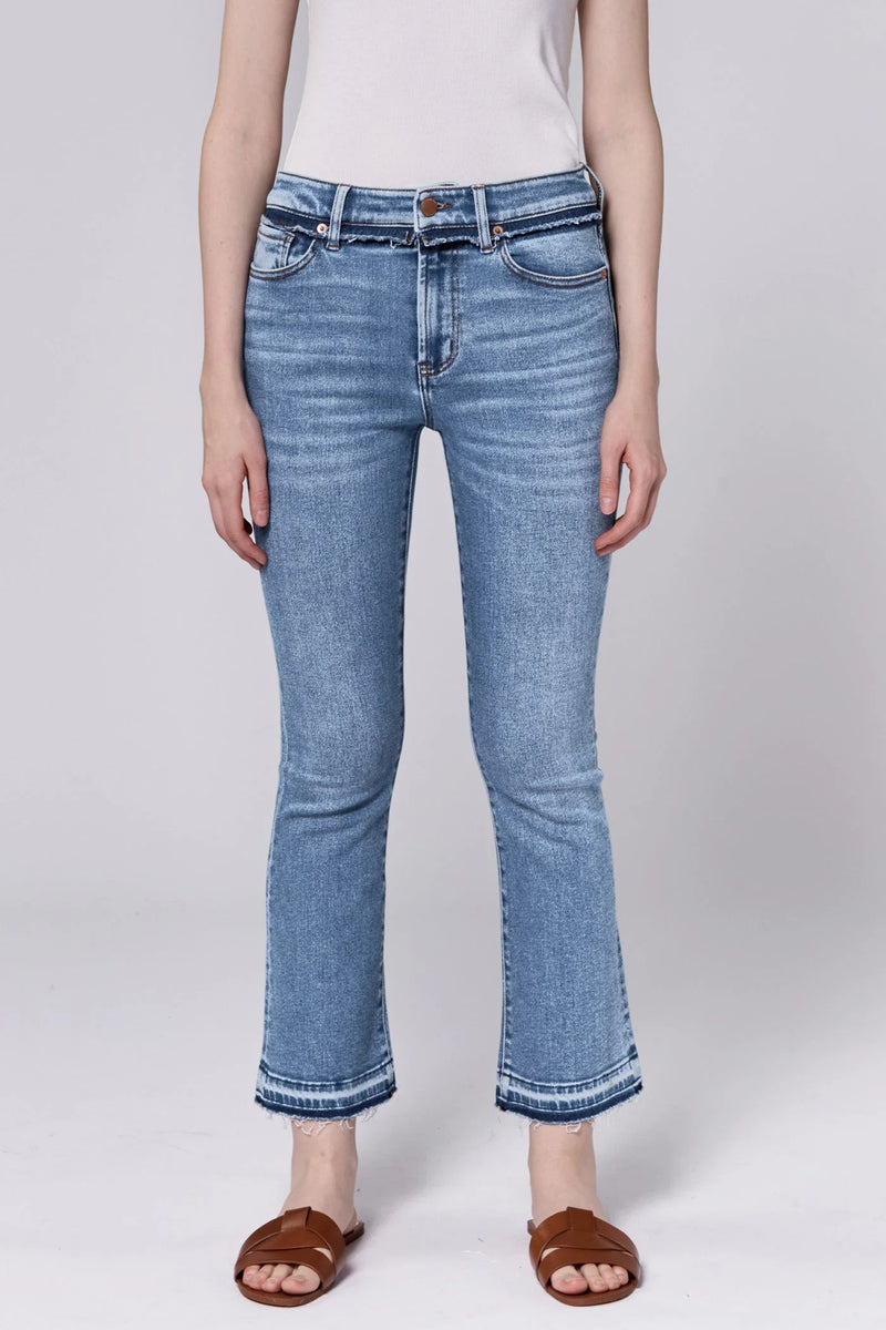 Jeanne Mid Rise Cropped Flare Jeans