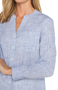 Button Front Shirt Crosshatch