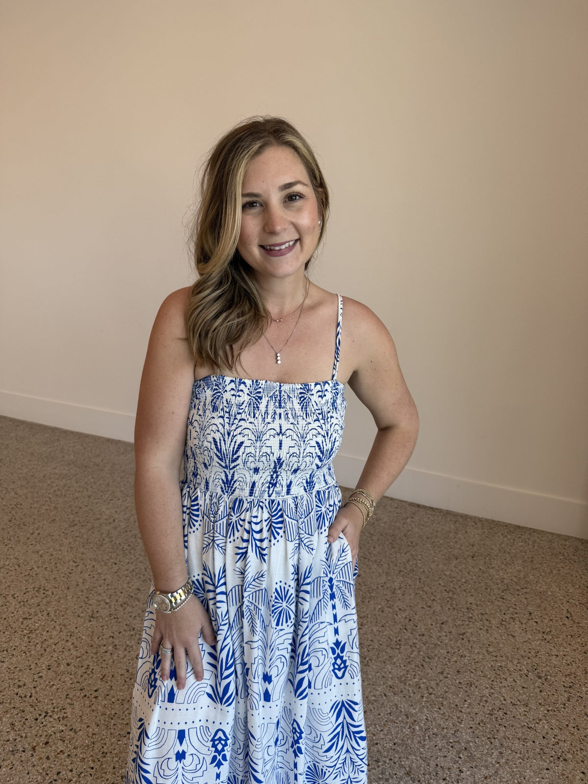 Nadine Palm Dress