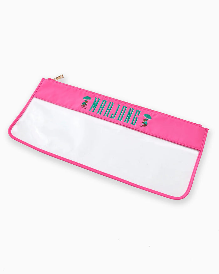 Pink Monkey Mahjong Bag