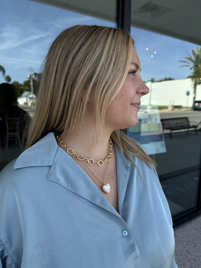 DeVaul Chain Toggle Necklace 18"