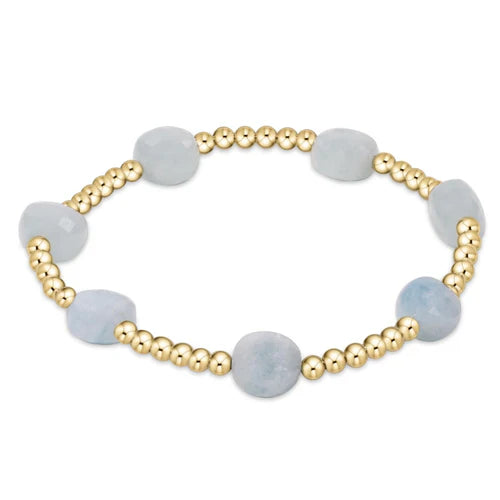 Admire Gold 3mm Bracelet Aquamarine