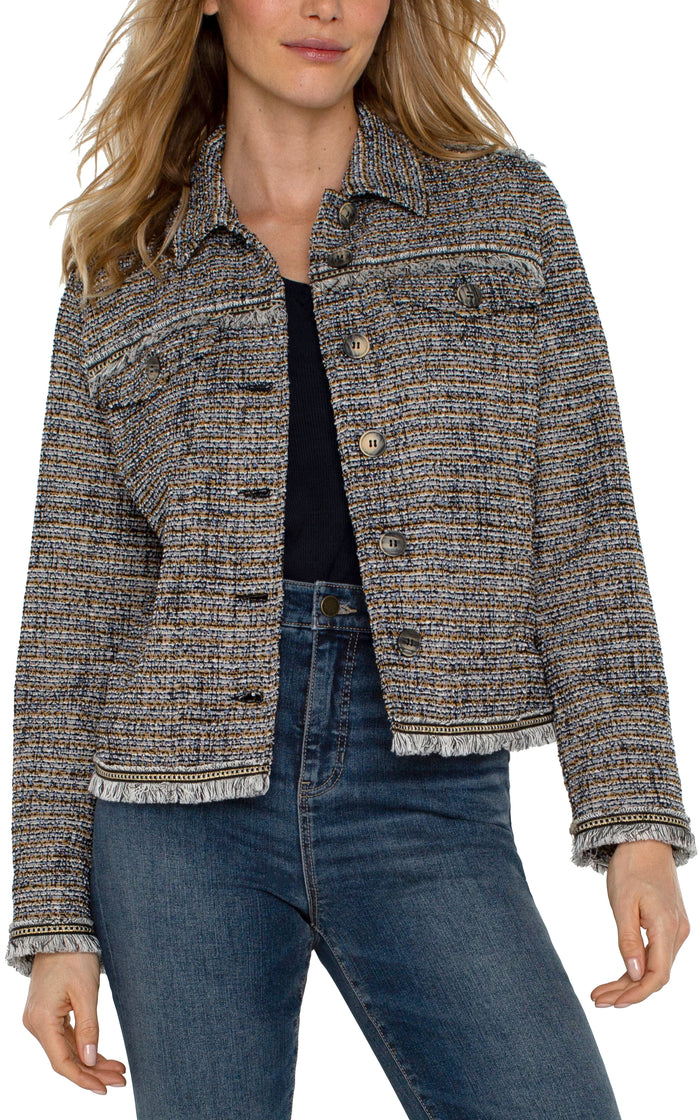 Trucker Jacket Lapis Boucle