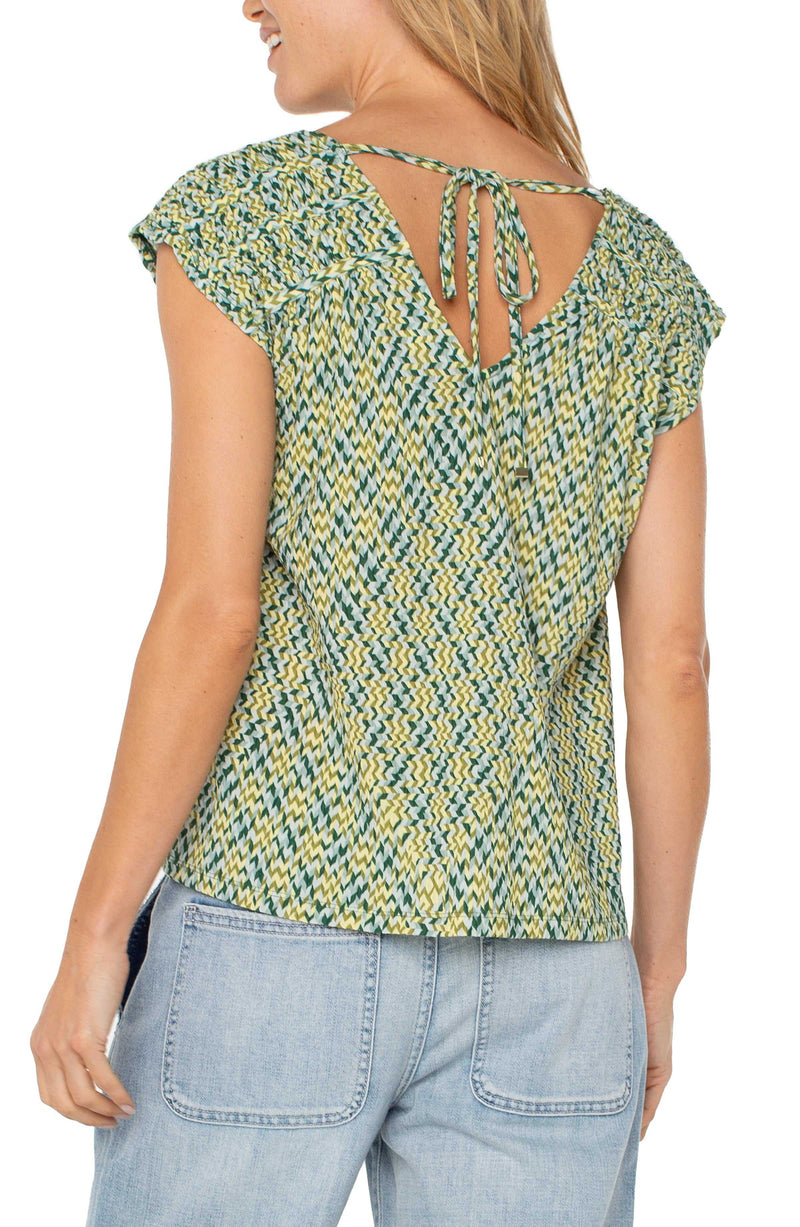 Dolman Tie Back Woven Top