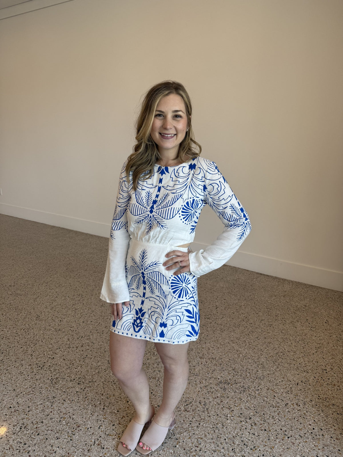 Tahina Palm Mini Dress