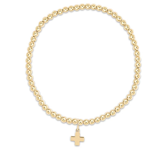 egirl Classic Gold 2mm Bracelet - Cross Charm